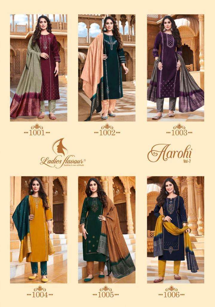 Ladies Flavour Aarohi Vol 7 Chinon Kurti Wholesale catalog