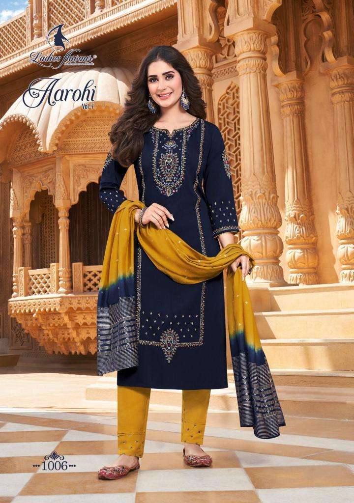 Ladies Flavour Aarohi Vol 7 Chinon Kurti Wholesale catalog