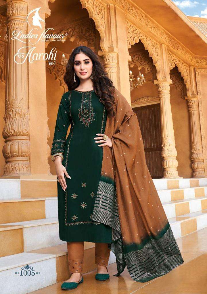 Ladies Flavour Aarohi Vol 7 Chinon Kurti Wholesale catalog