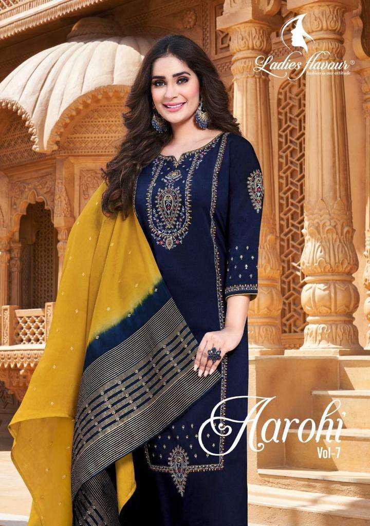 Ladies Flavour Aarohi Vol 7 Chinon Kurti Wholesale catalog