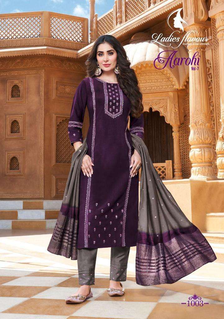 Ladies Flavour Aarohi Vol 7 Chinon Kurti Wholesale catalog