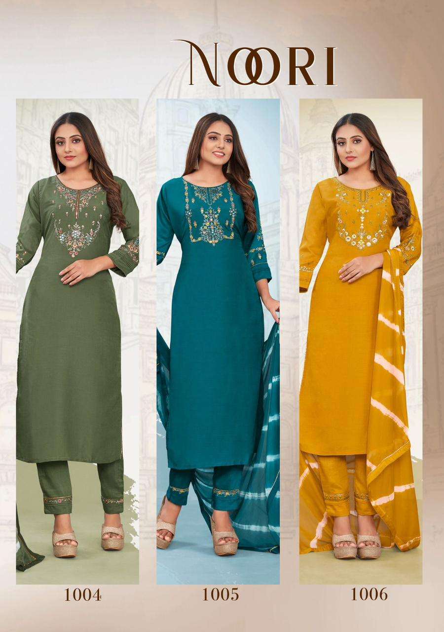 Ladies Flavour Noori Chinon Kurti Wholesale catalog