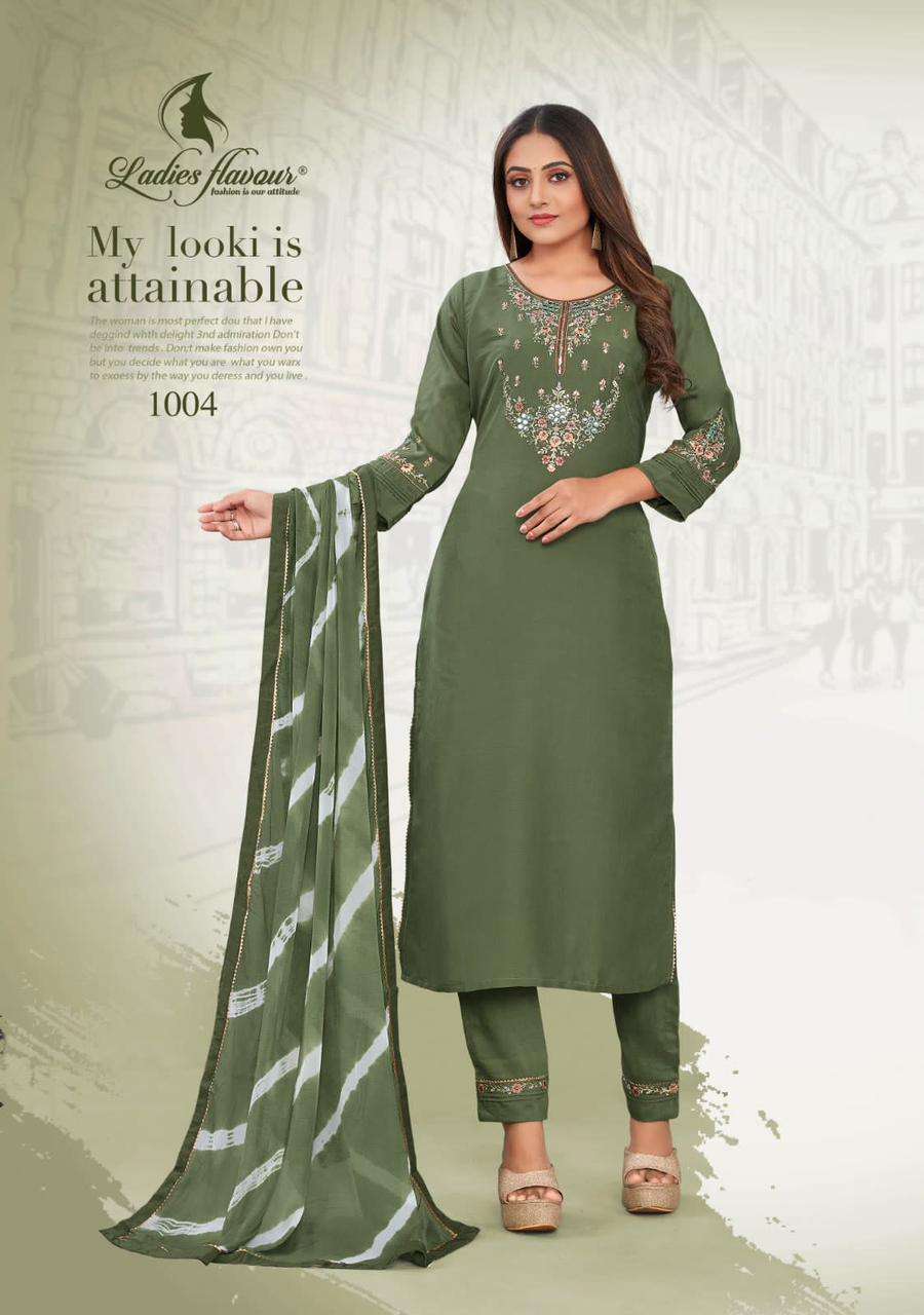 Ladies Flavour Noori Chinon Kurti Wholesale catalog