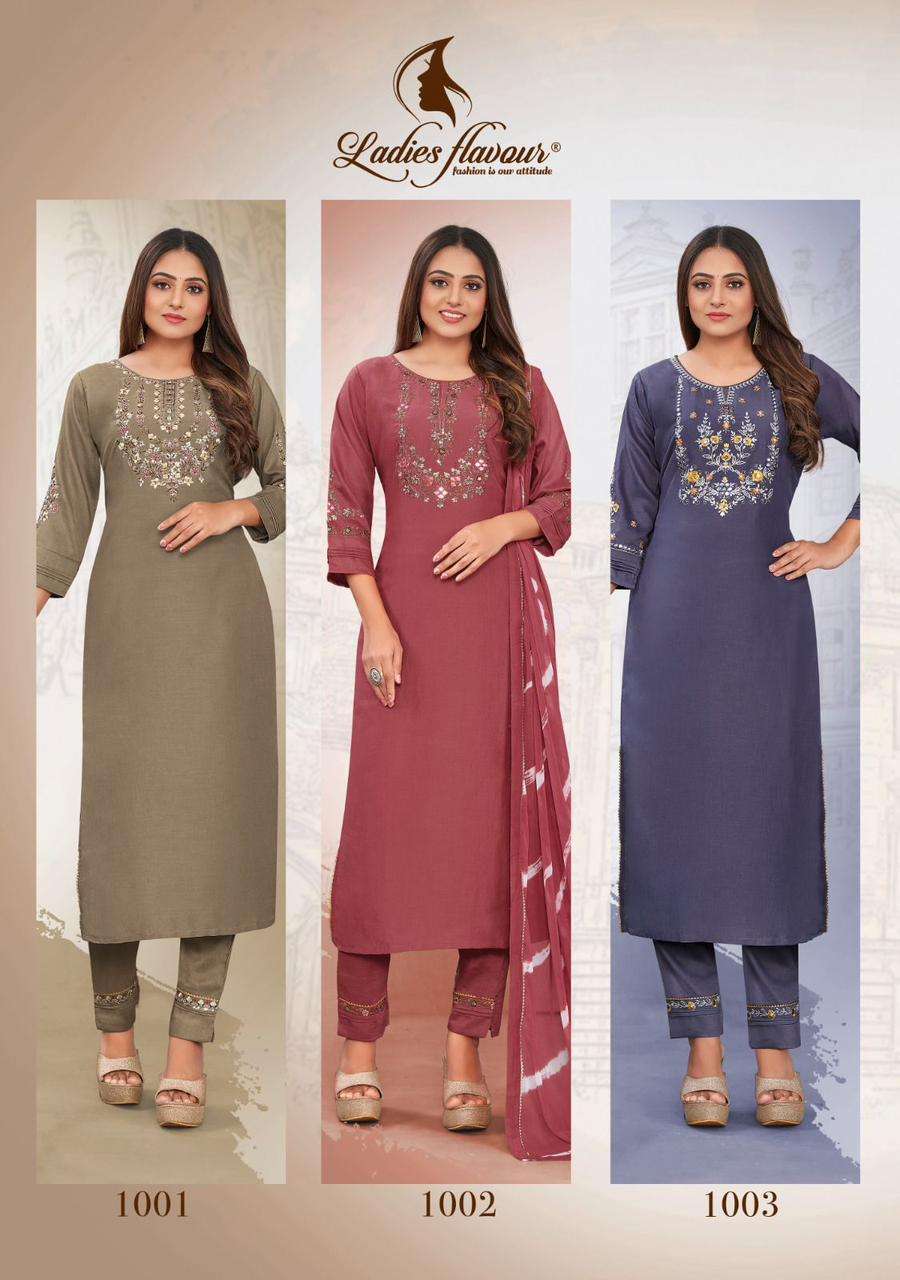 Ladies Flavour Noori Chinon Kurti Wholesale catalog