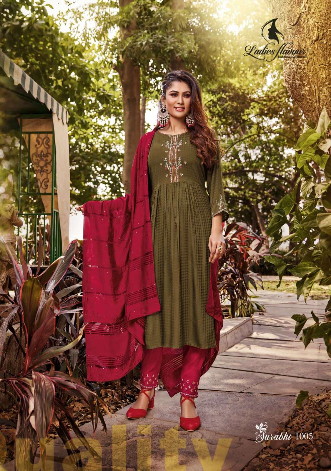  Ladies Flavour Surabhi Kurti Wholesale catalog