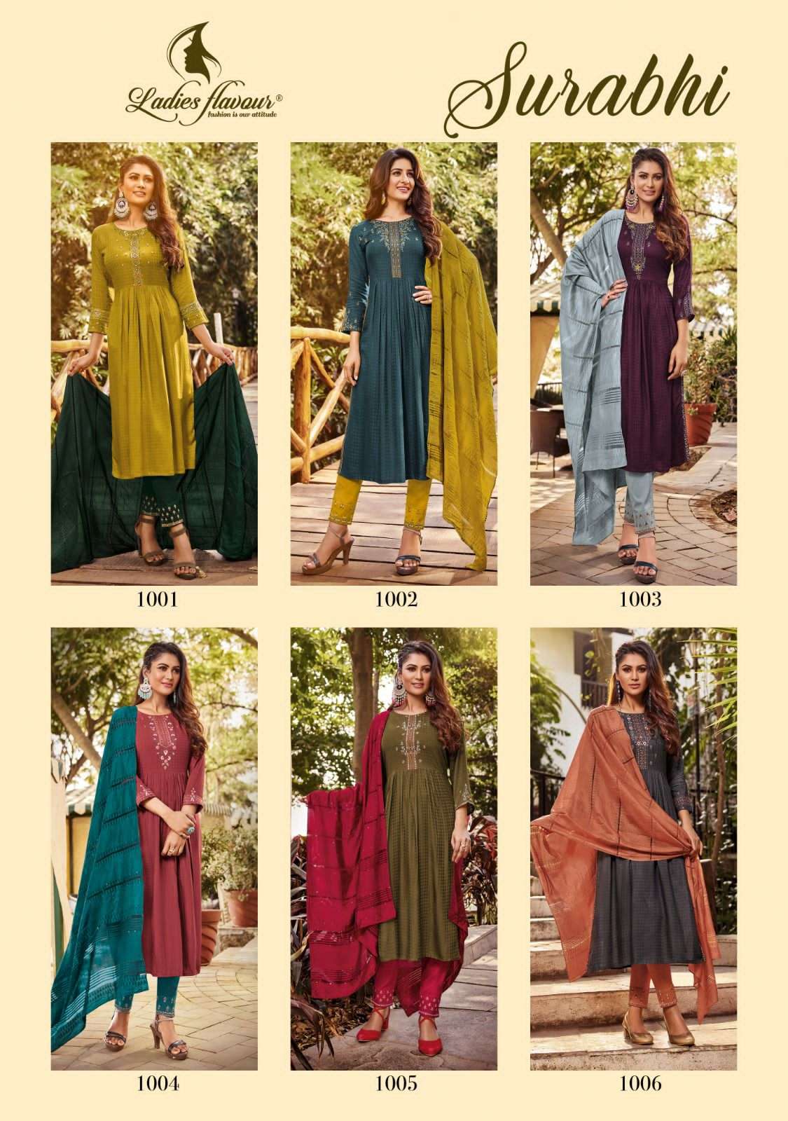  Ladies Flavour Surabhi Kurti Wholesale catalog