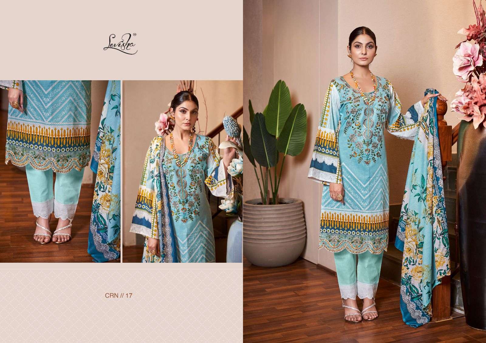 Levisha CHEVRON VOL-1 Pakistani LAWN Suits Wholesale catalog