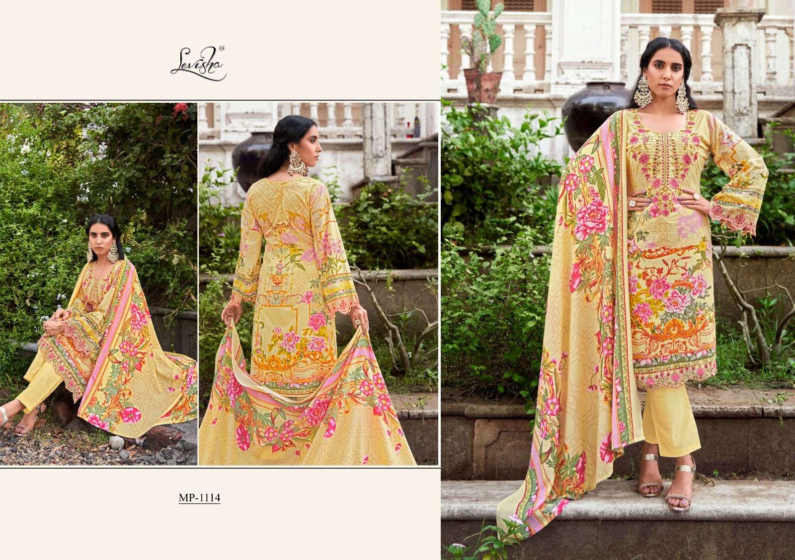 Levisha MAHEFUZ VOL-4 Designer Dress Materials Wholesale catalog