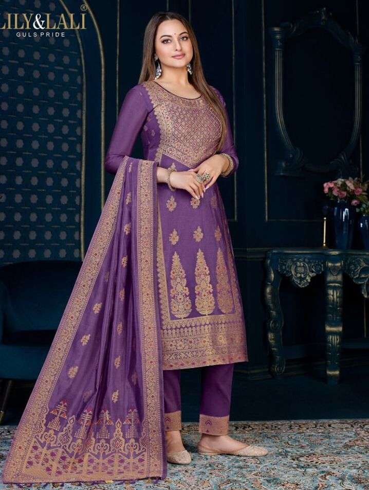 LILY & LALI SILK KARI-3 Organza Jacquard Kurti Wholesale catalog
