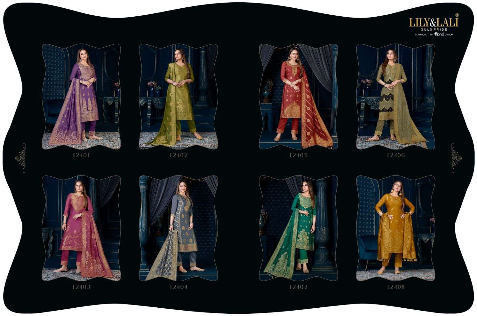 LILY & LALI SILK KARI-3 Organza Jacquard Kurti Wholesale catalog