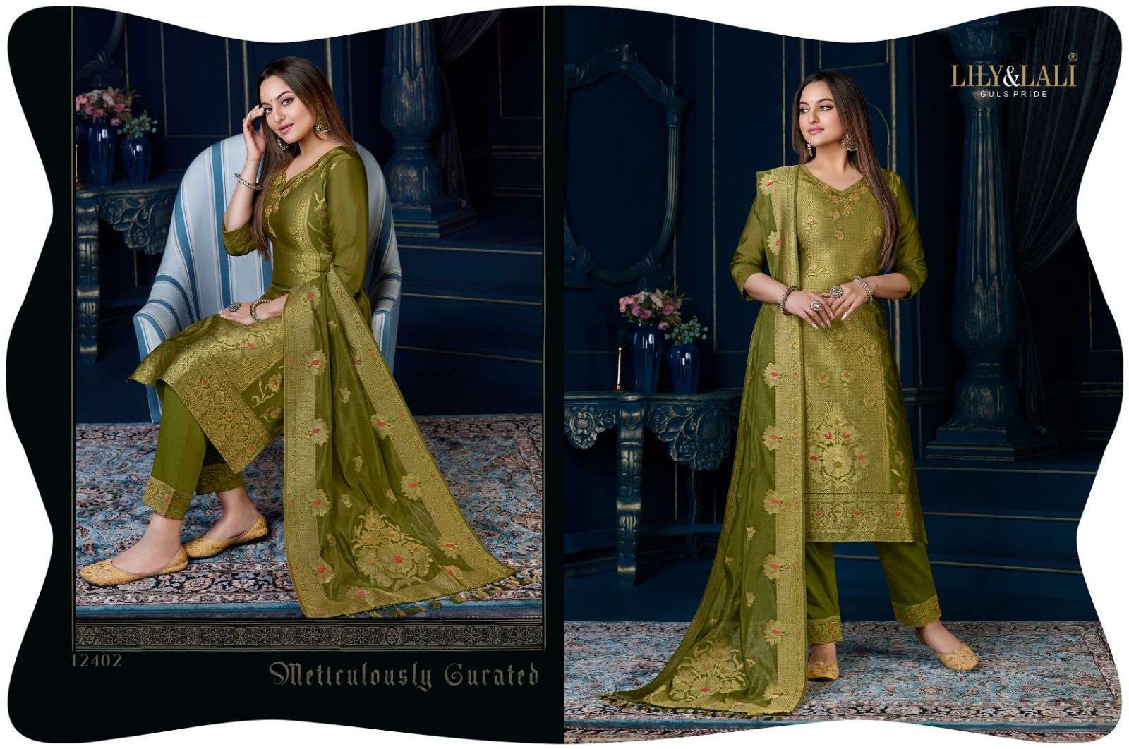 LILY & LALI SILK KARI-3 Organza Jacquard Kurti Wholesale catalog