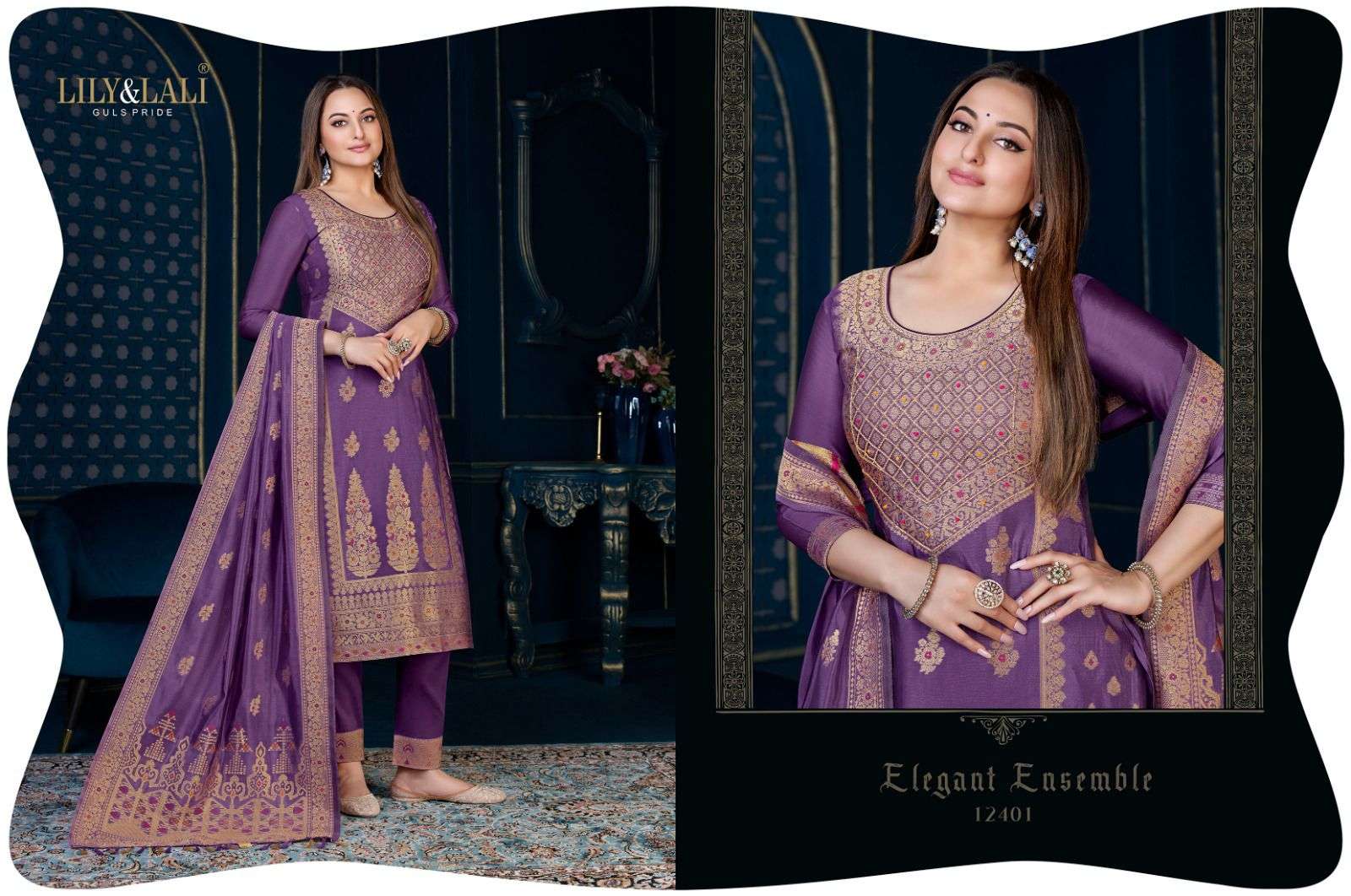 LILY & LALI SILK KARI-3 Organza Jacquard Kurti Wholesale catalog
