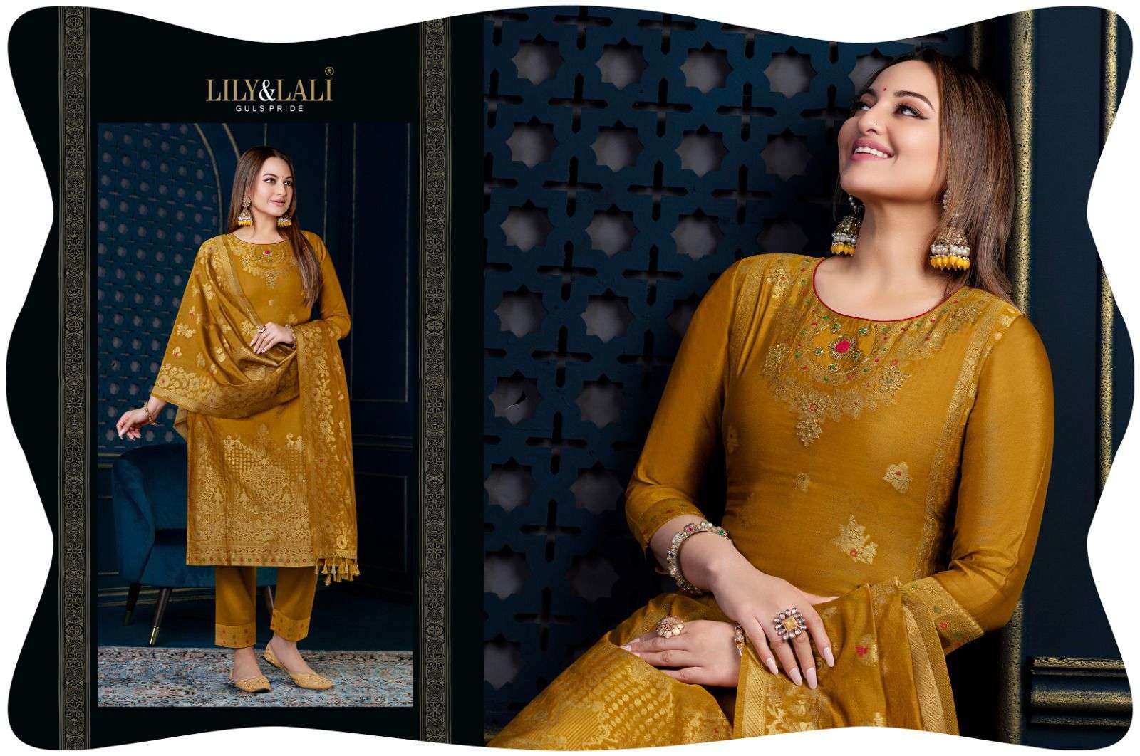 LILY & LALI SILK KARI-3 Organza Jacquard Kurti Wholesale catalog