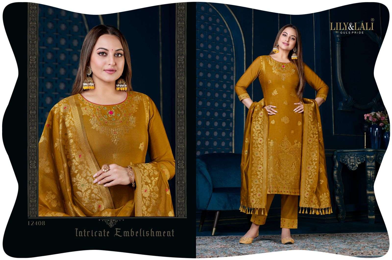 LILY & LALI SILK KARI-3 Organza Jacquard Kurti Wholesale catalog
