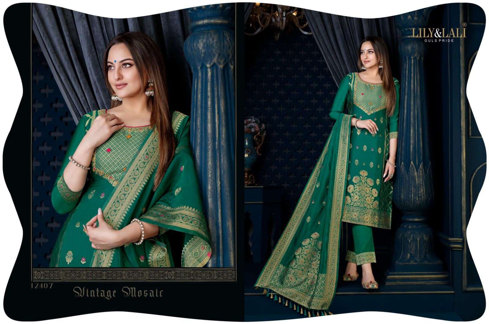 LILY & LALI SILK KARI-3 Organza Jacquard Kurti Wholesale catalog