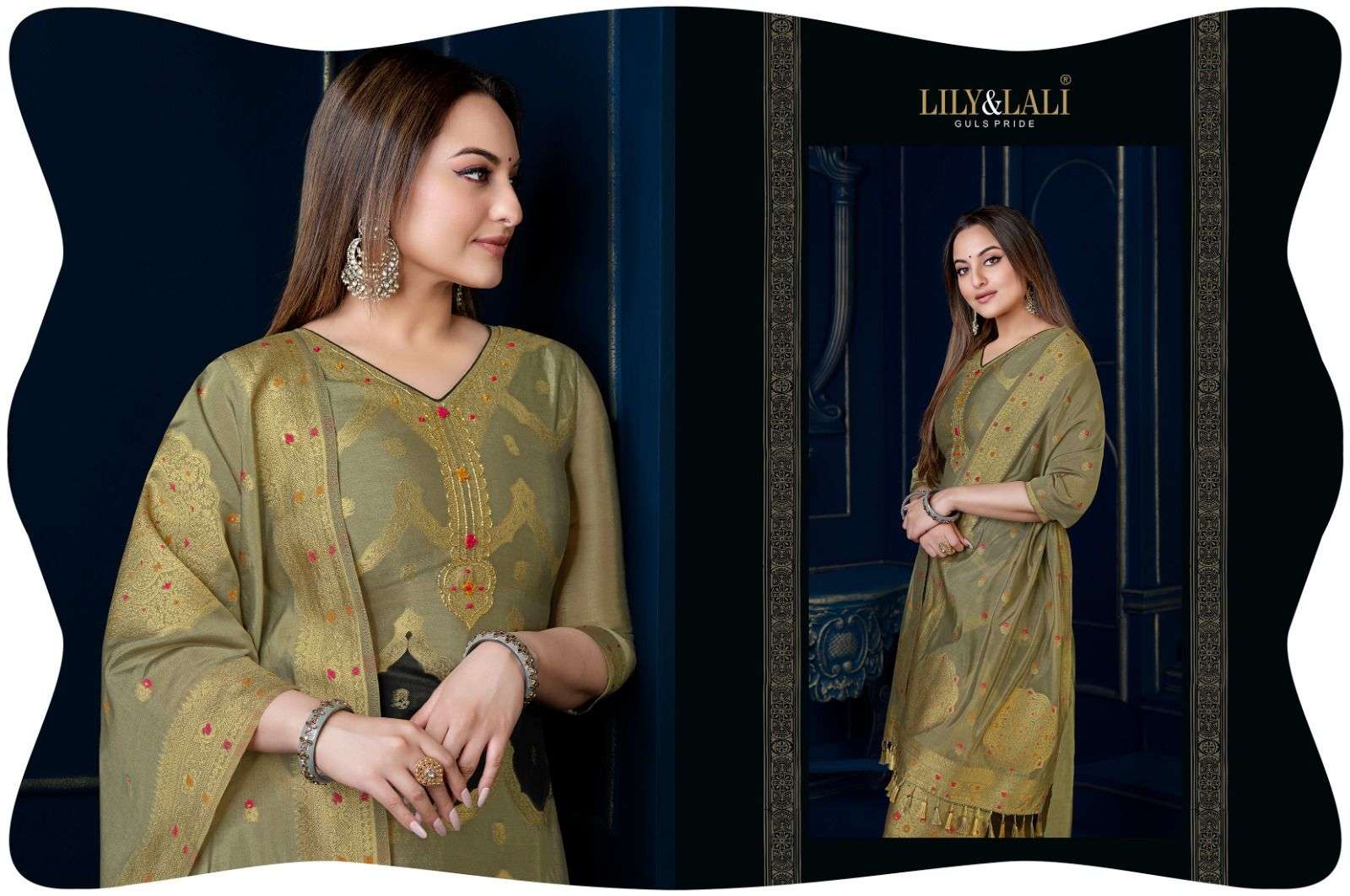 LILY & LALI SILK KARI-3 Organza Jacquard Kurti Wholesale catalog