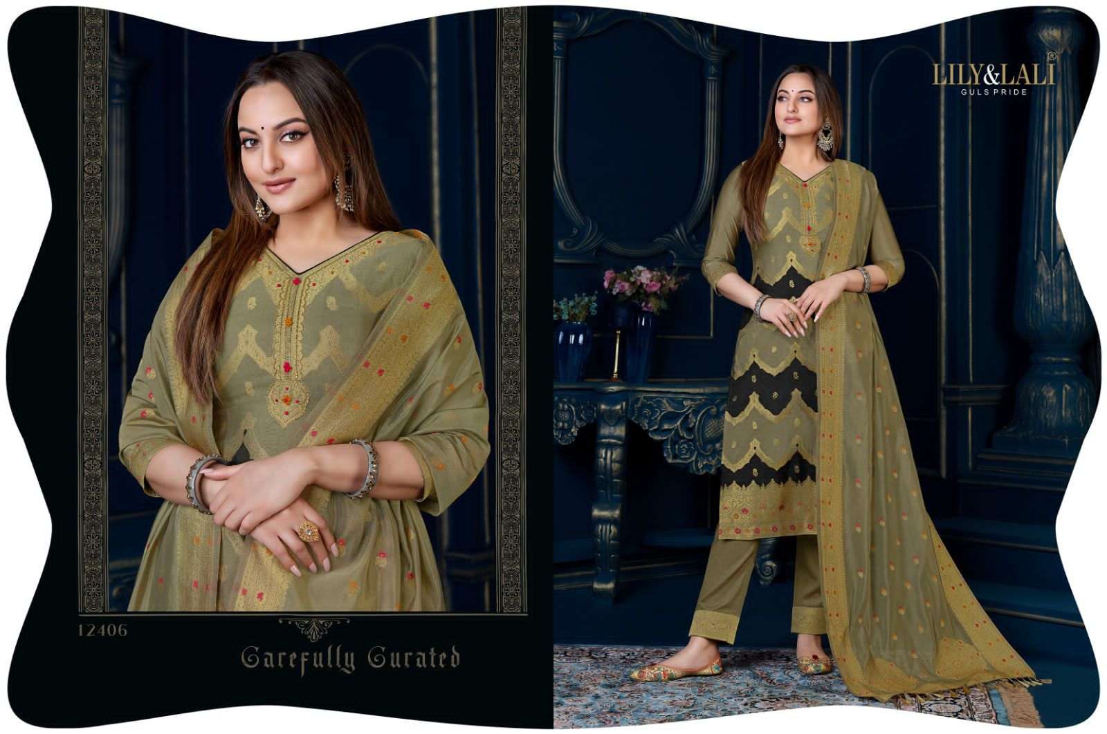 LILY & LALI SILK KARI-3 Organza Jacquard Kurti Wholesale catalog