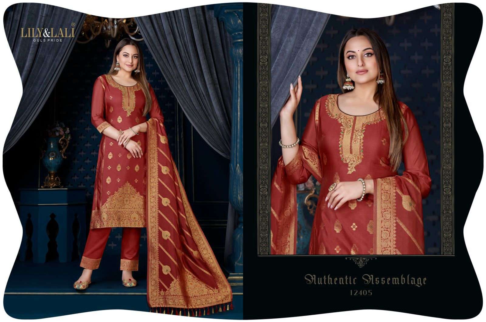 LILY & LALI SILK KARI-3 Organza Jacquard Kurti Wholesale catalog