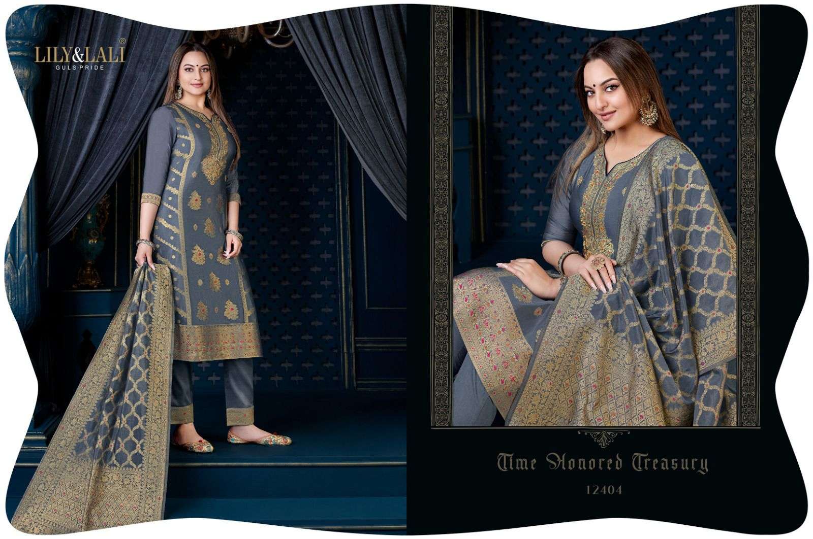 LILY & LALI SILK KARI-3 Organza Jacquard Kurti Wholesale catalog