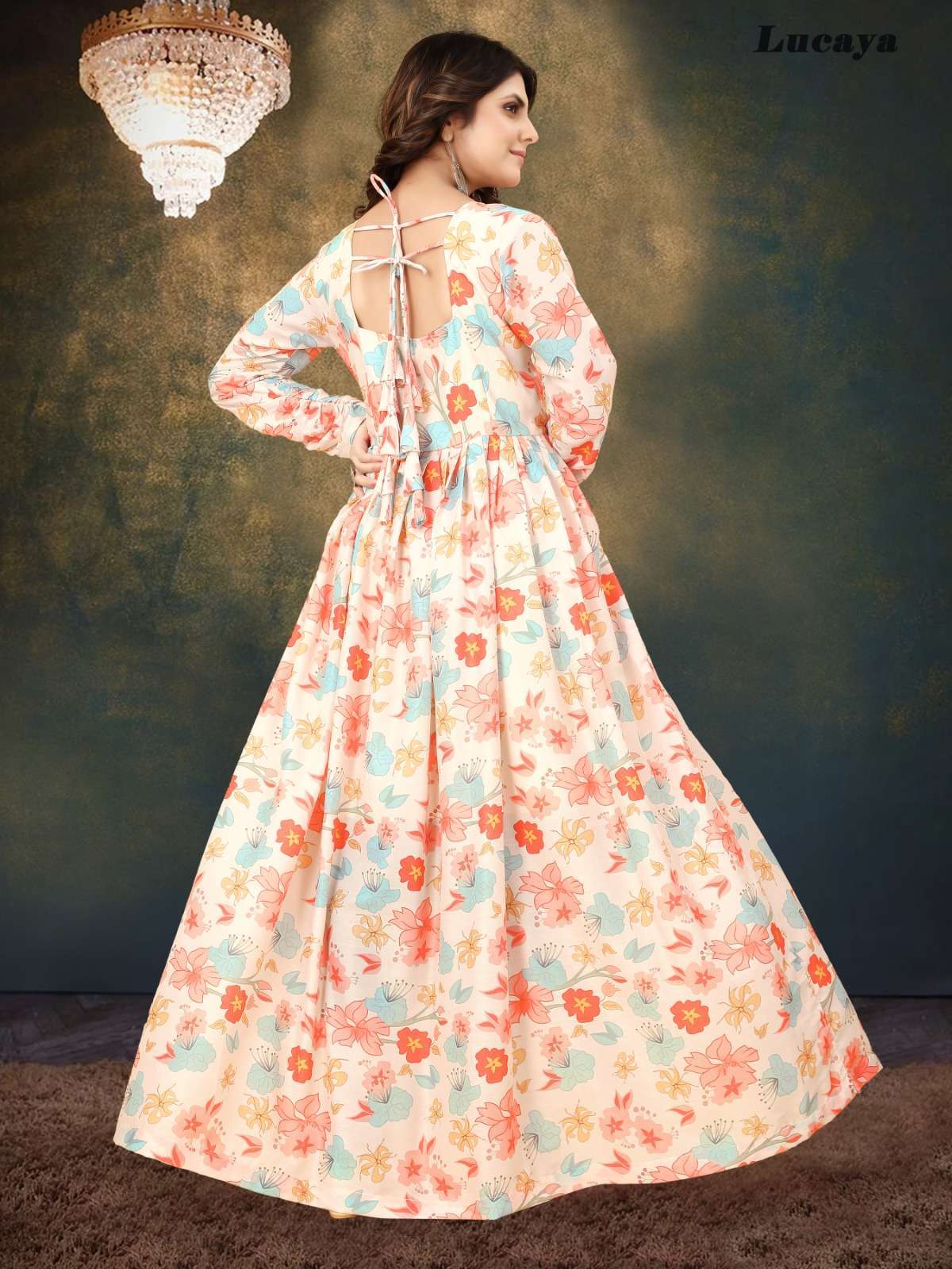 Lucaya Vol 10 Universal Maslin Digital Gowns Kurti Wholesale Catalog
