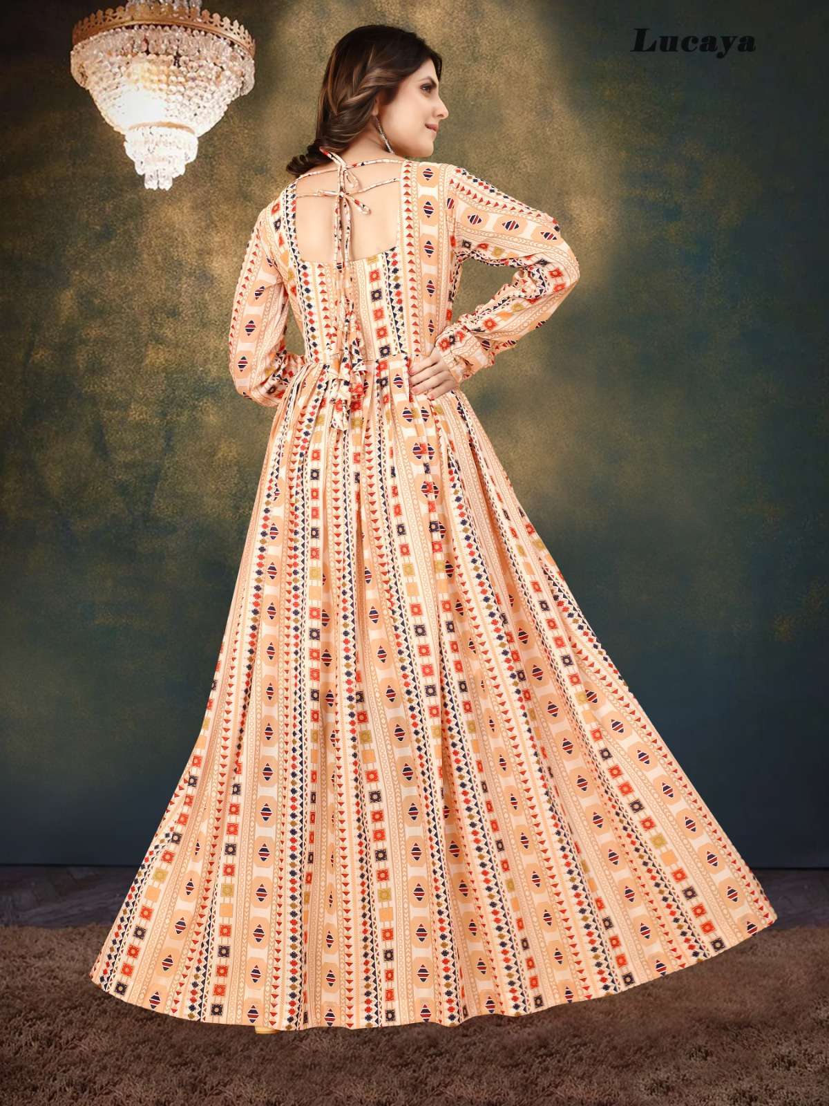 Lucaya Vol 10 Universal Maslin Digital Gowns Kurti Wholesale Catalog