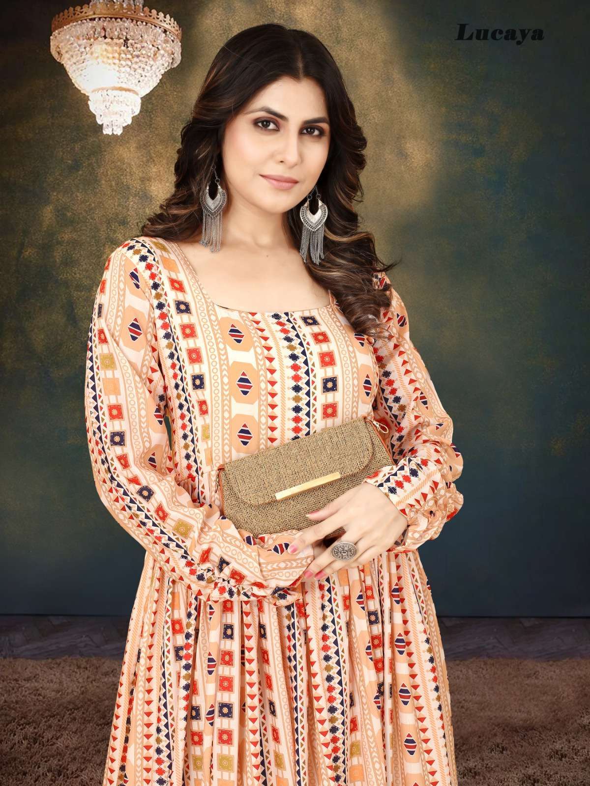 Lucaya Vol 10 Universal Maslin Digital Gowns Kurti Wholesale Catalog