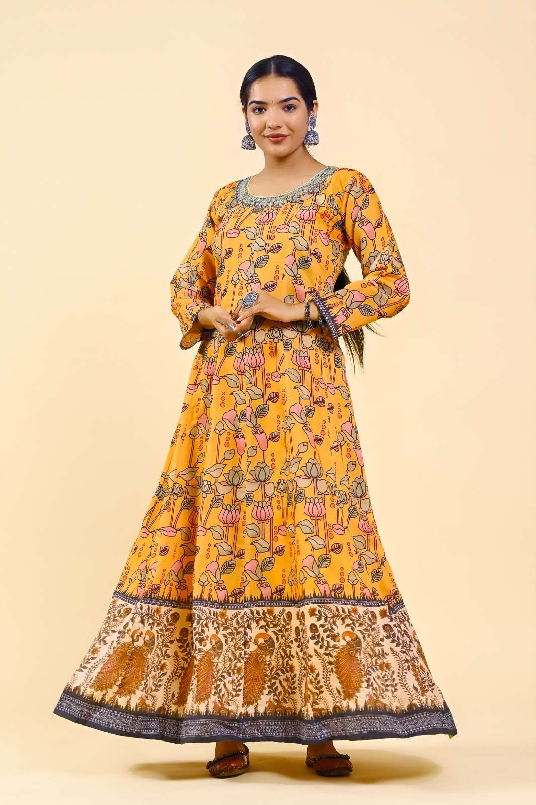Lucaya Vol 7 Kalamkari Anarkali Readymade Gown With Dupatta Wholesale catalog