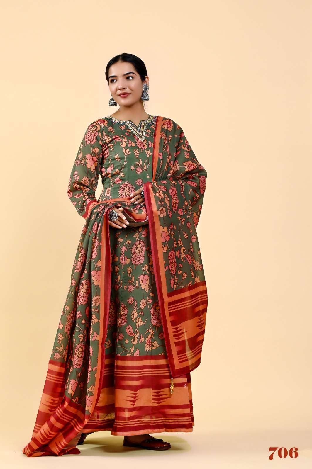Lucaya Vol 7 Kalamkari Anarkali Readymade Gown With Dupatta Wholesale catalog