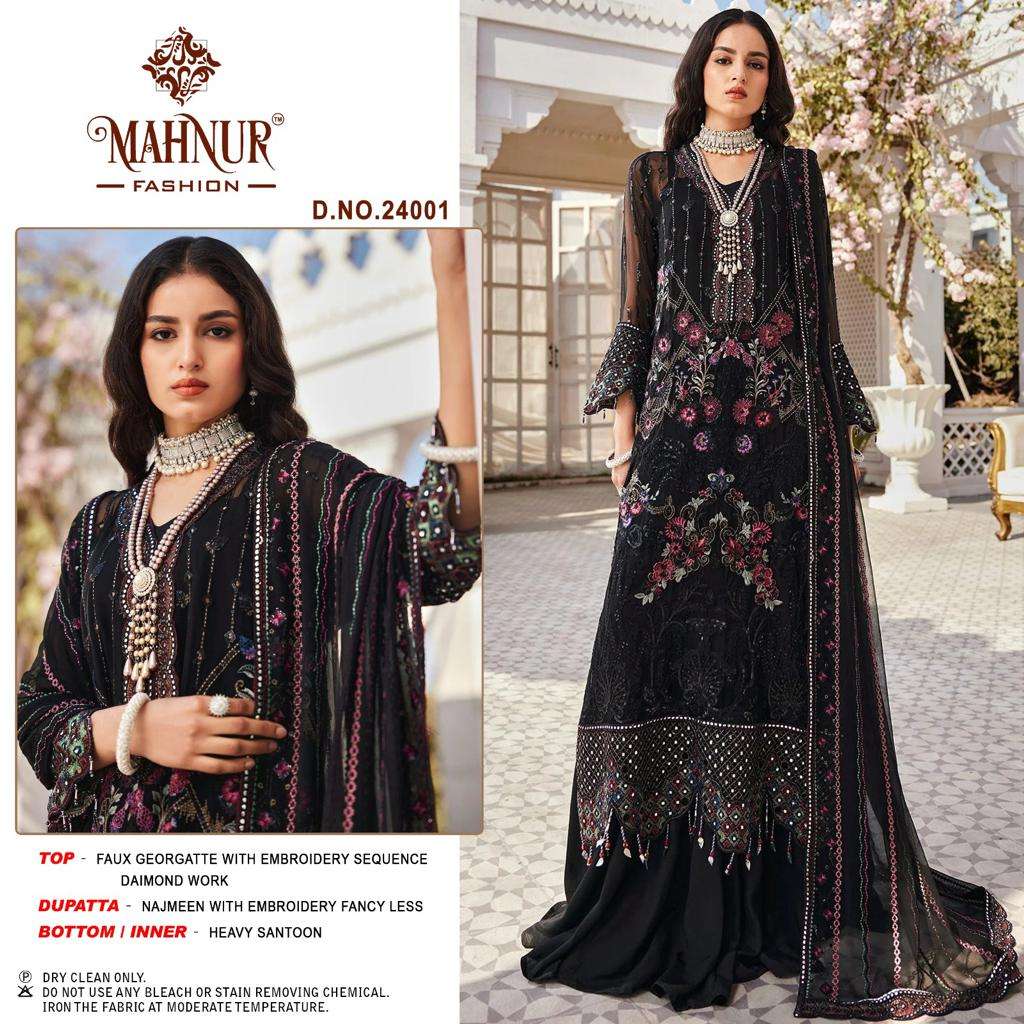 Mahnur Vol 24 Designer Georgette Pakistani Suits Wholesale catalog
