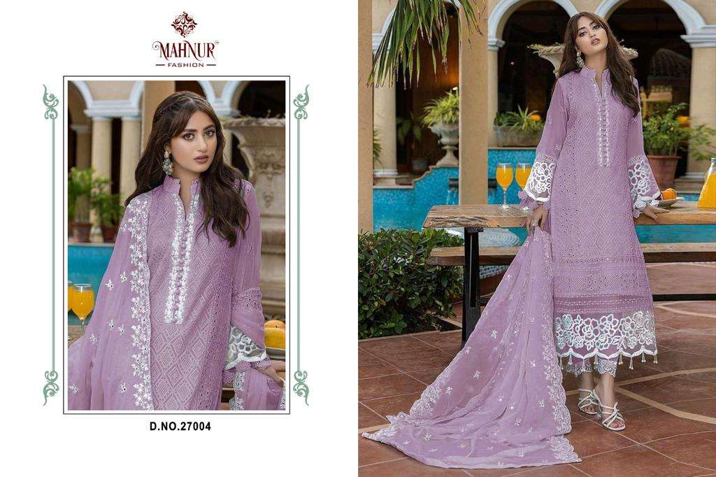 Mahnur Vol 27 Pakistani Georrgte Salwar Suits Wholesale catalog 