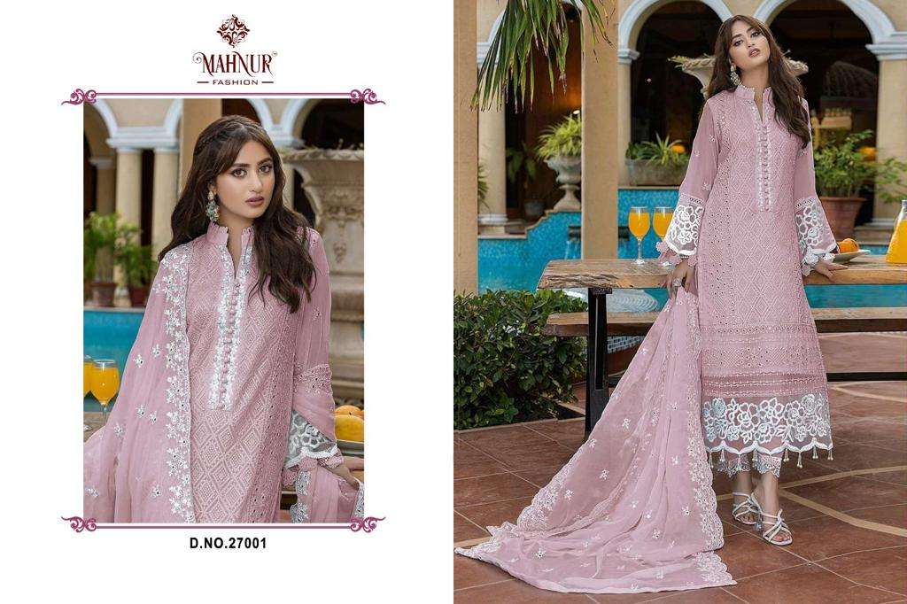 Mahnur Vol 27 Pakistani Georrgte Salwar Suits Wholesale catalog 