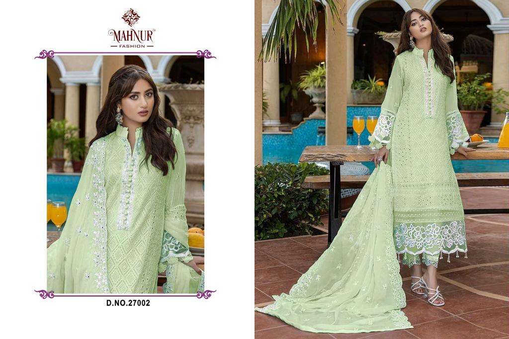 Mahnur Vol 27 Pakistani Georrgte Salwar Suits Wholesale catalog 