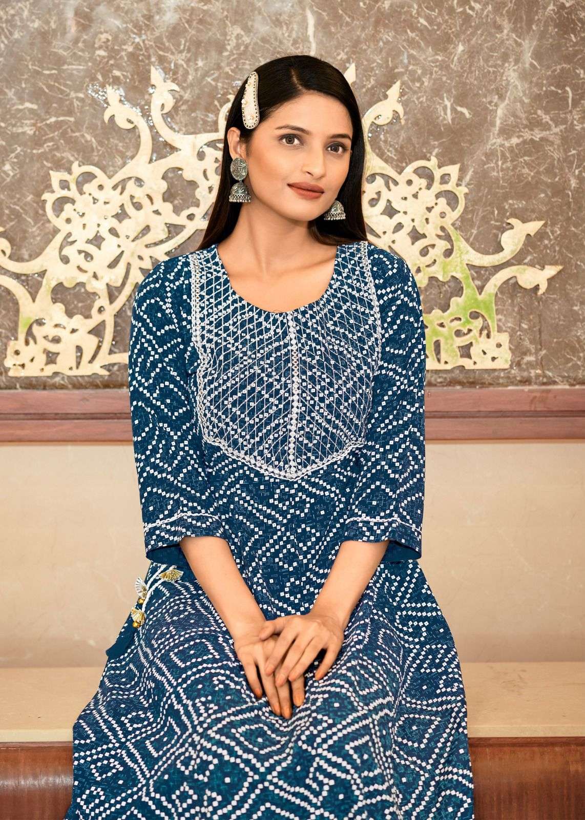 MALLIPOO-1 HEAVY RAYON GOLD KHADI PRINT Kurti Wholesale catalog