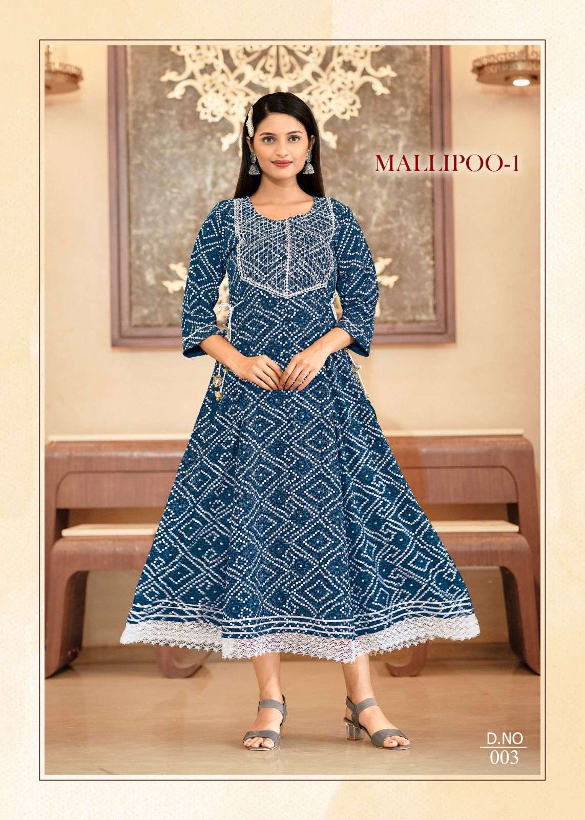 MALLIPOO-1 HEAVY RAYON GOLD KHADI PRINT Kurti Wholesale catalog