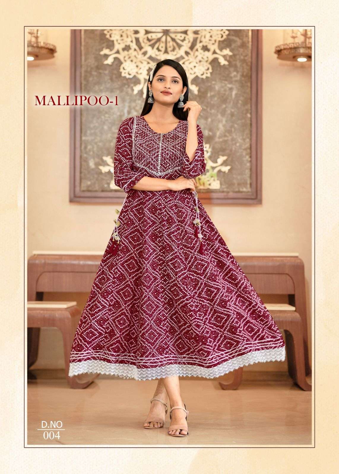 MALLIPOO-1 HEAVY RAYON GOLD KHADI PRINT Kurti Wholesale catalog