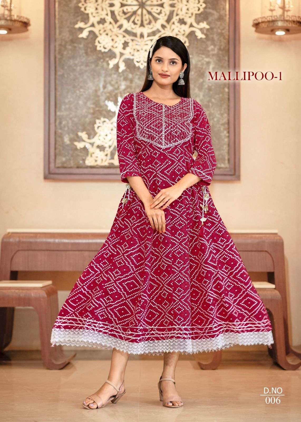 MALLIPOO-1 HEAVY RAYON GOLD KHADI PRINT Kurti Wholesale catalog