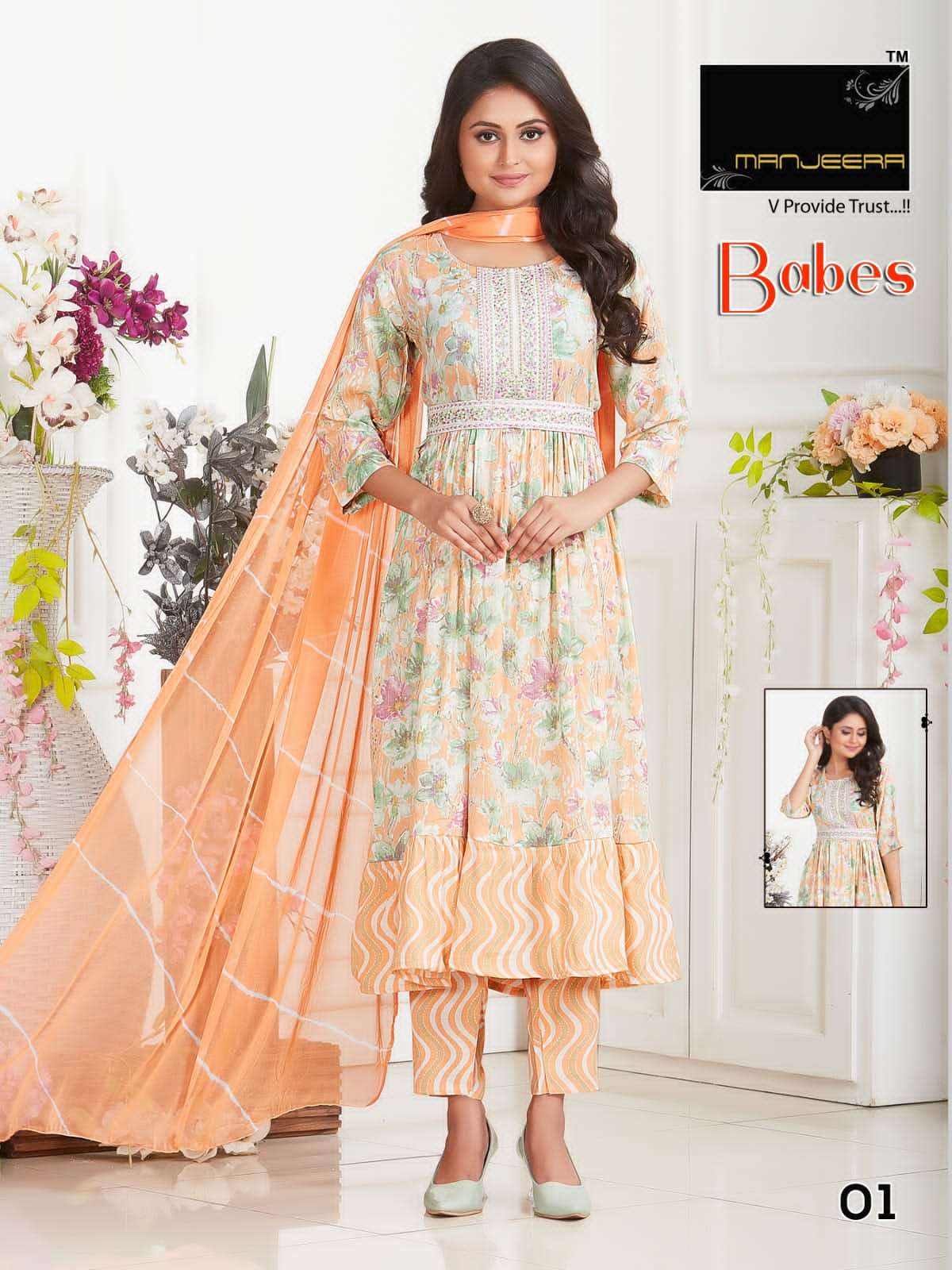 MANJEERA  BABES Capsule Print Kurti Wholesale catalog