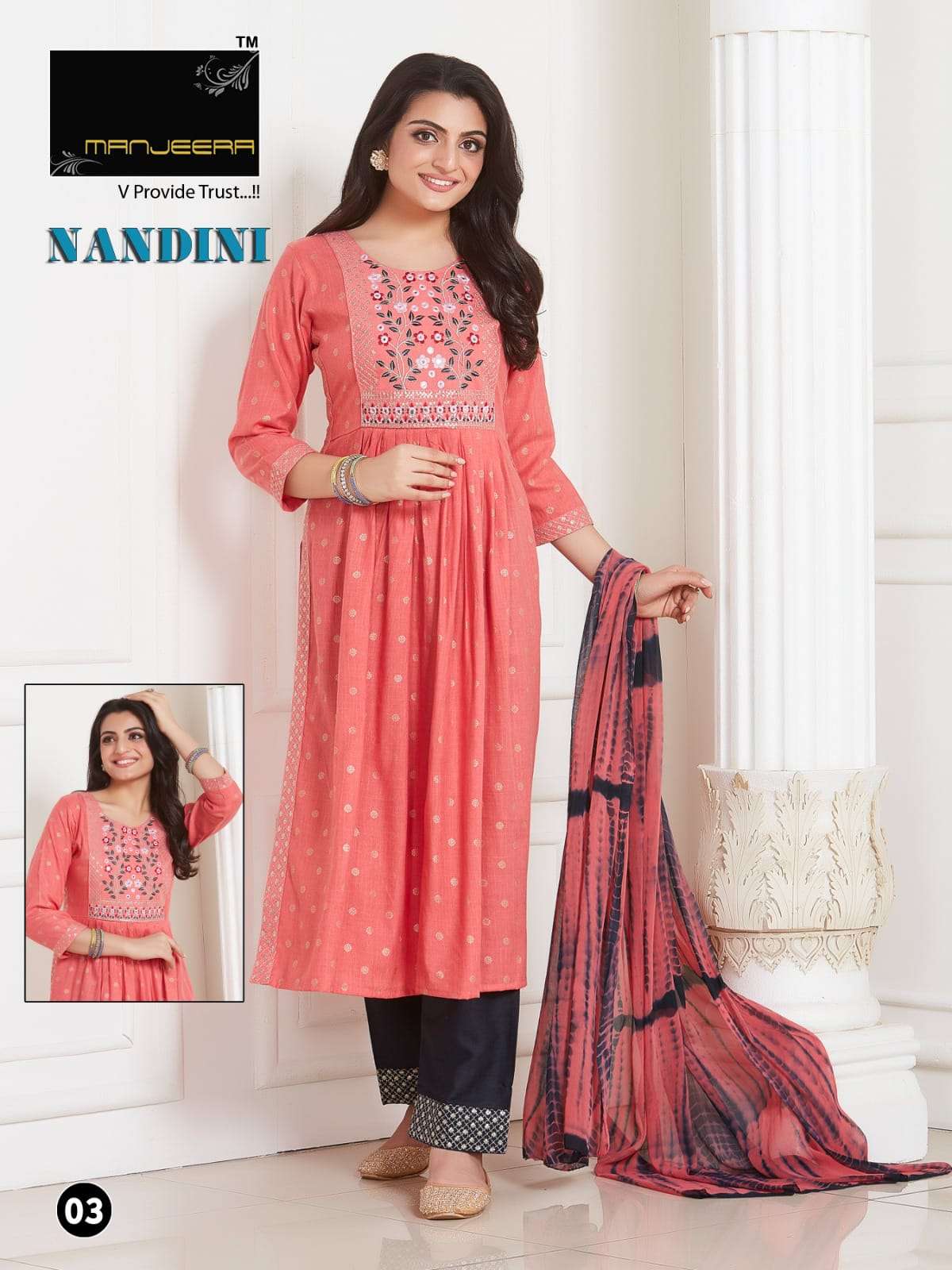 MANJEERA NANDANI NYRA CUT KURTI WHOLESALE CATALOG