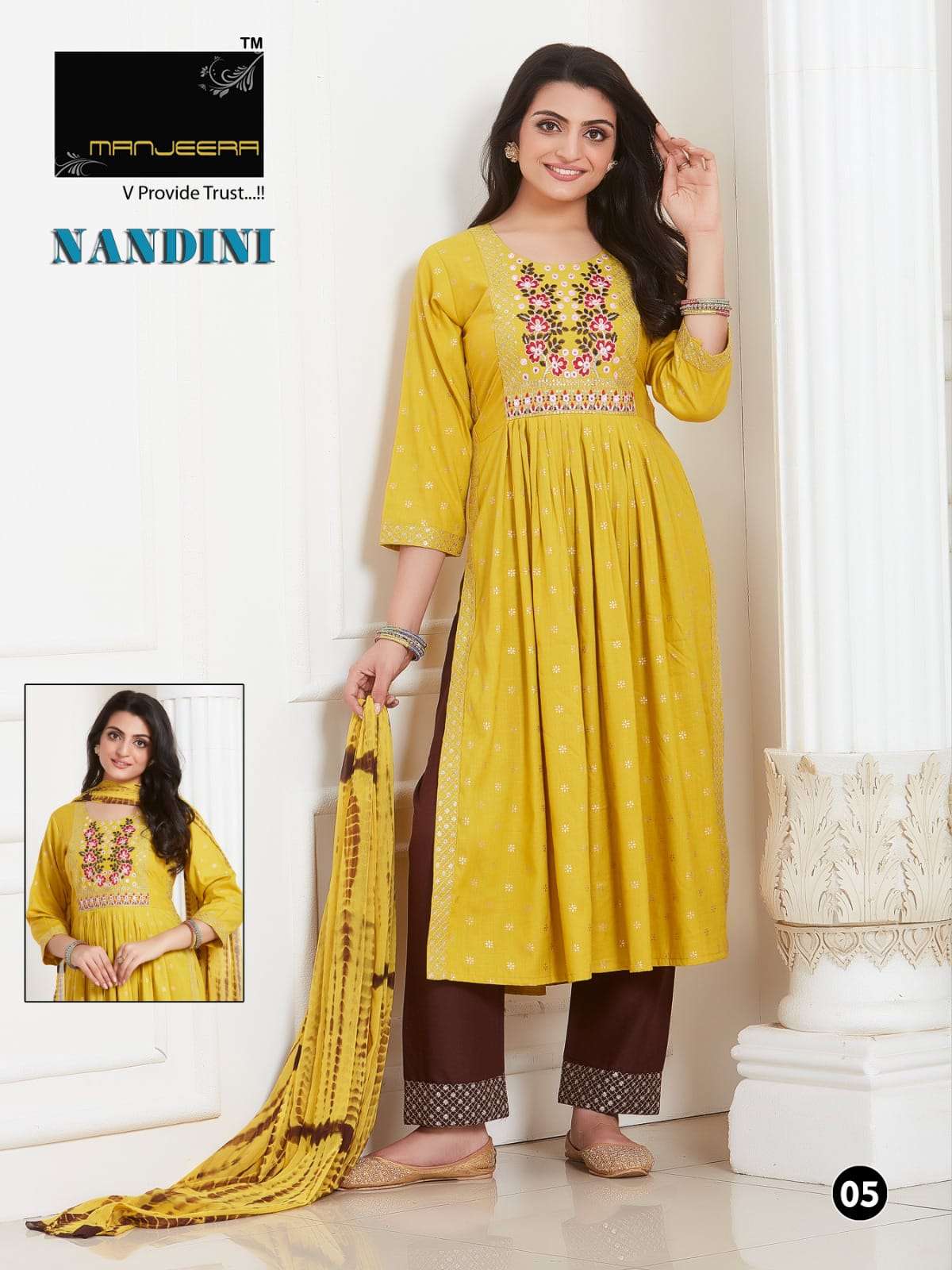 MANJEERA NANDANI NYRA CUT KURTI WHOLESALE CATALOG