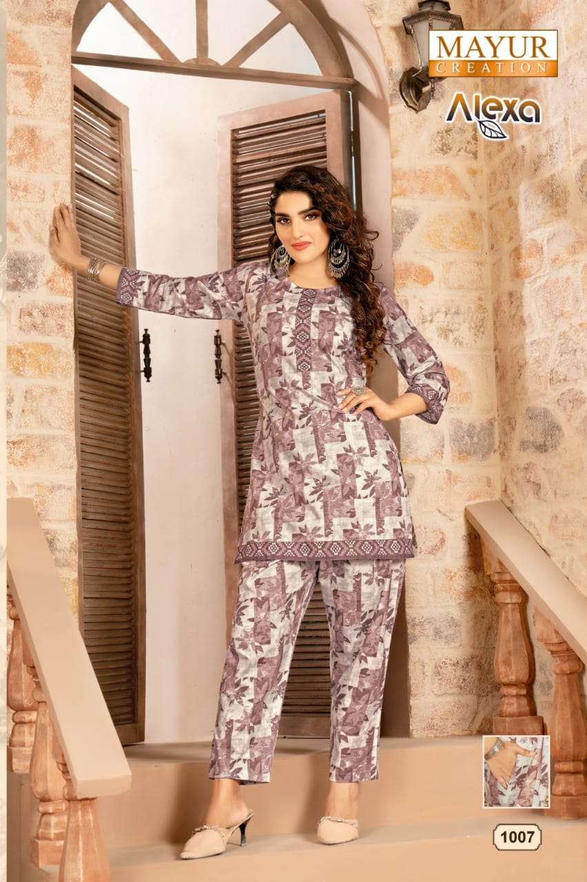MAYUR CREATION ALEXA VOL-01 codset Kurti Wholesale catalog