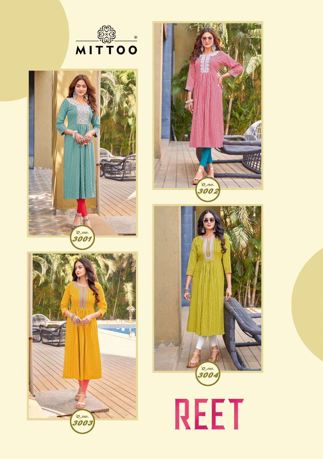 MITTOO REET Rincle Rayon Kurti Wholesale catalog