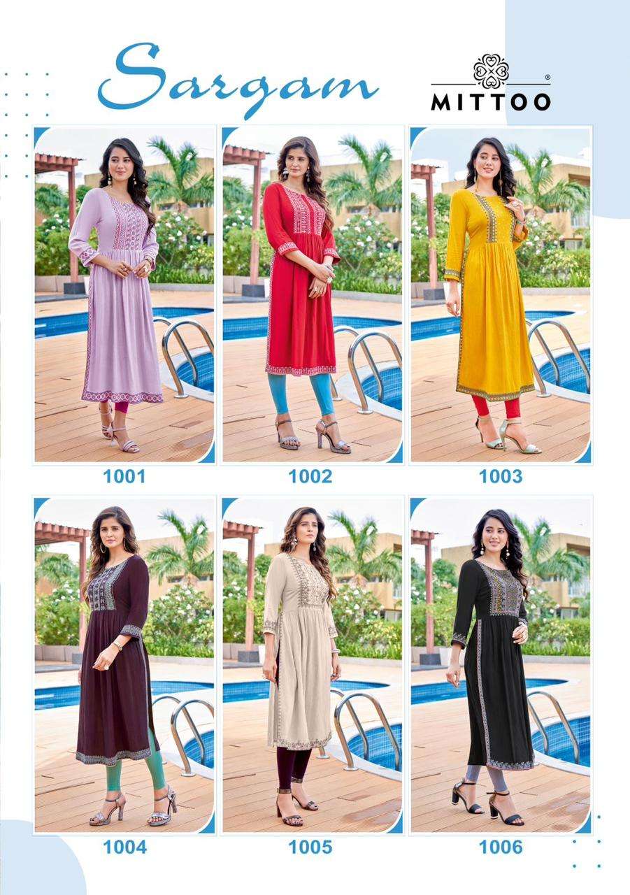 MITTOO SARGAM Kurti Wholesale catalog