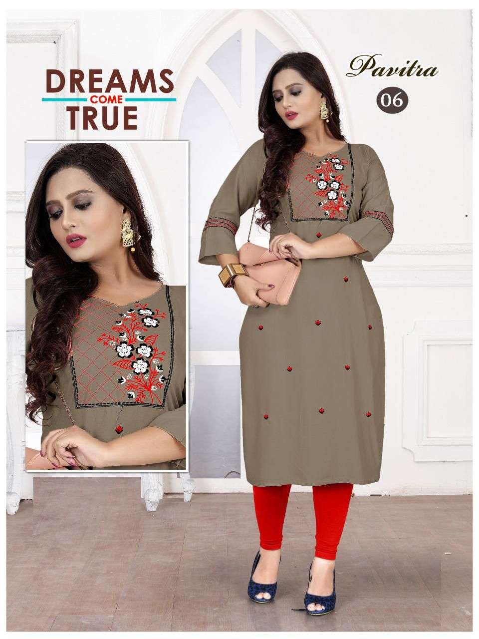 NEW AAGYA PAVITRA Heavy Embroidered Work Kurti Wholesale catalog