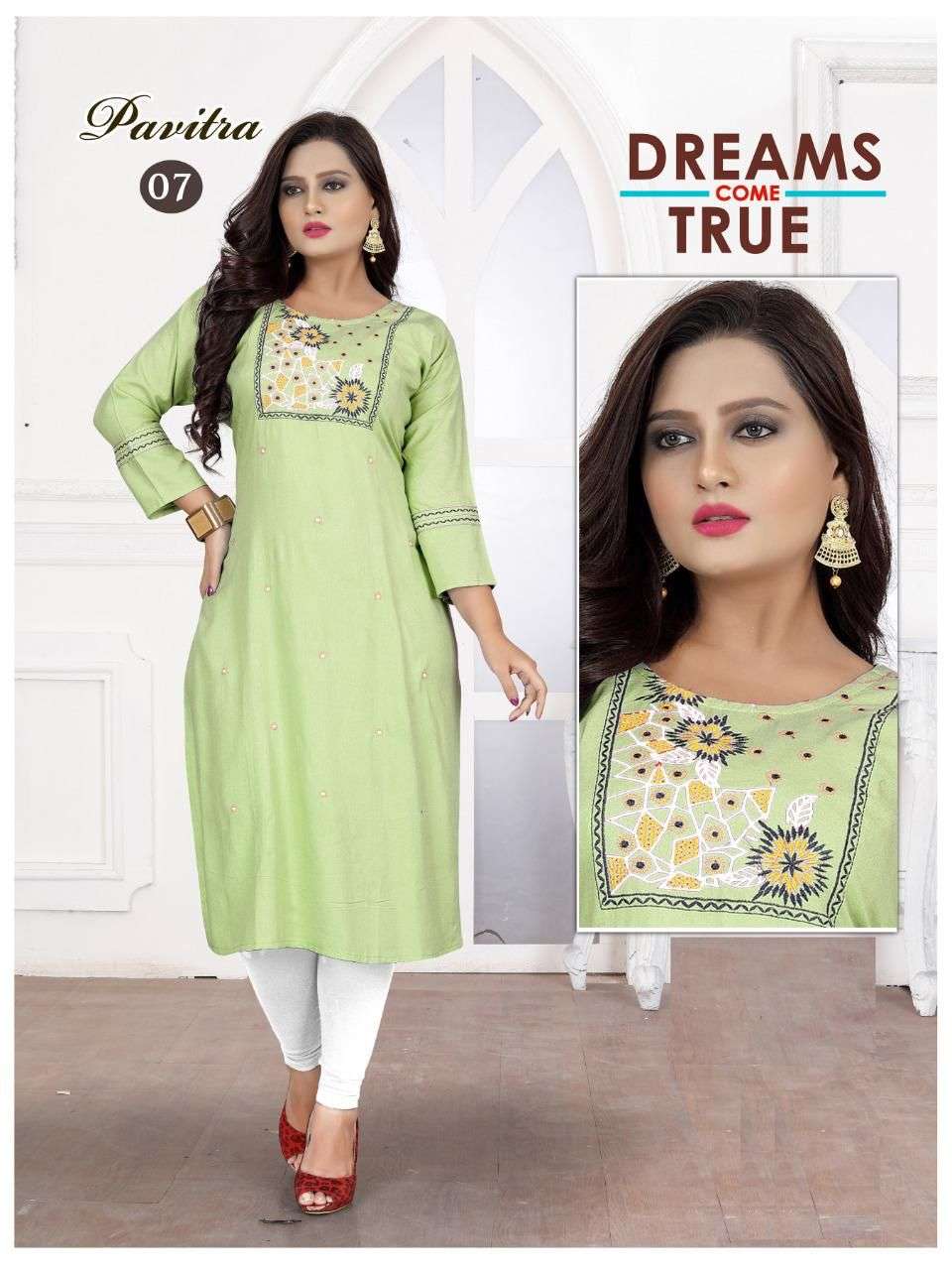 NEW AAGYA PAVITRA Heavy Embroidered Work Kurti Wholesale catalog