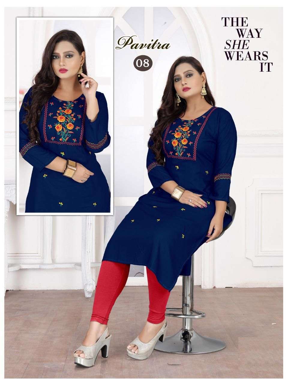 NEW AAGYA PAVITRA Heavy Embroidered Work Kurti Wholesale catalog