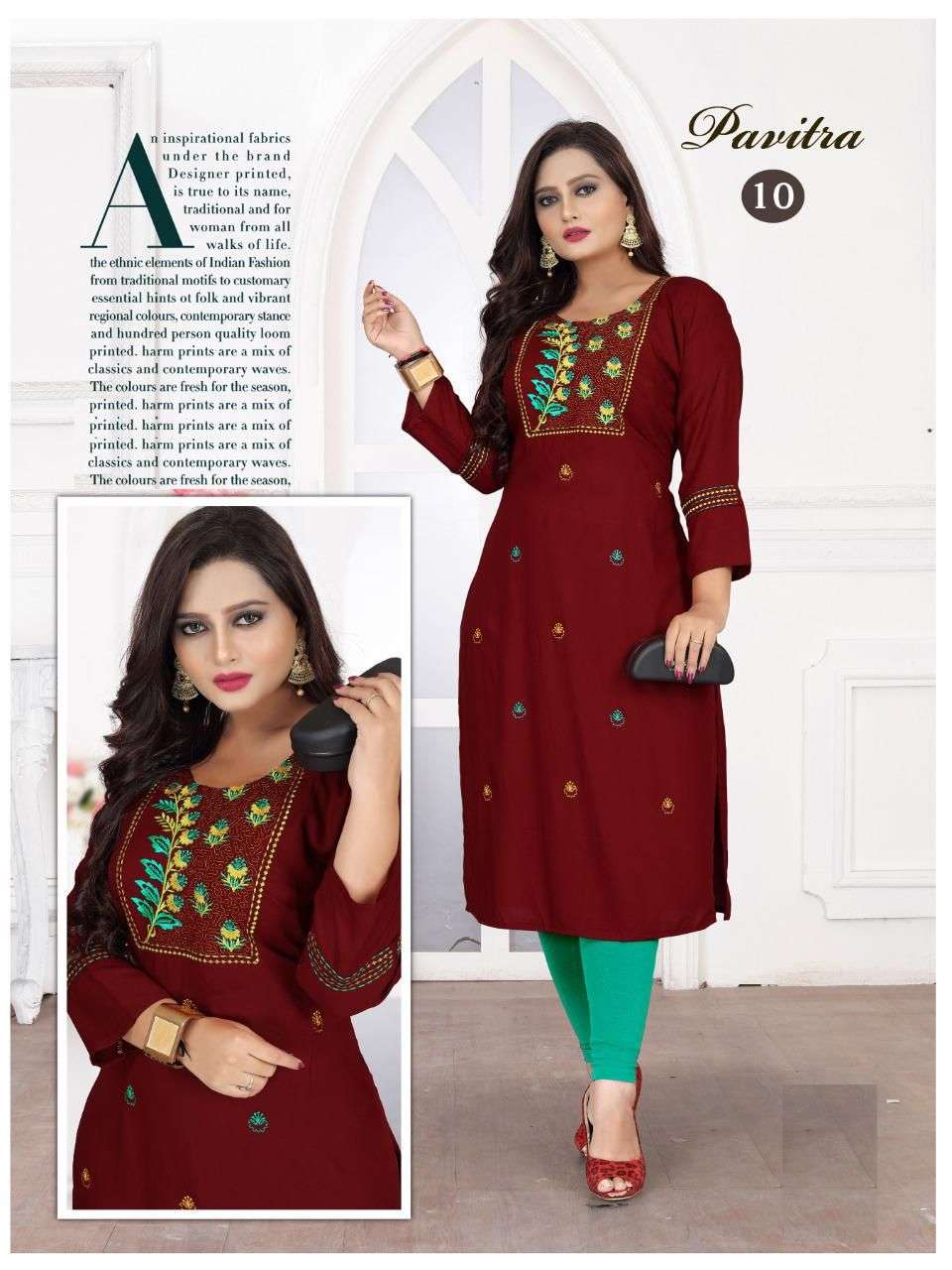 NEW AAGYA PAVITRA Heavy Embroidered Work Kurti Wholesale catalog