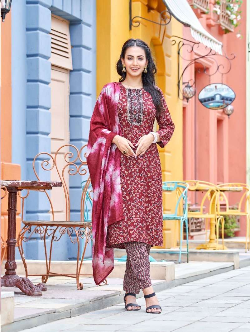 NISH  STUNNING BLOCK BUSTER RAYON PRINT KURTI WHOLESALE CATALOG
