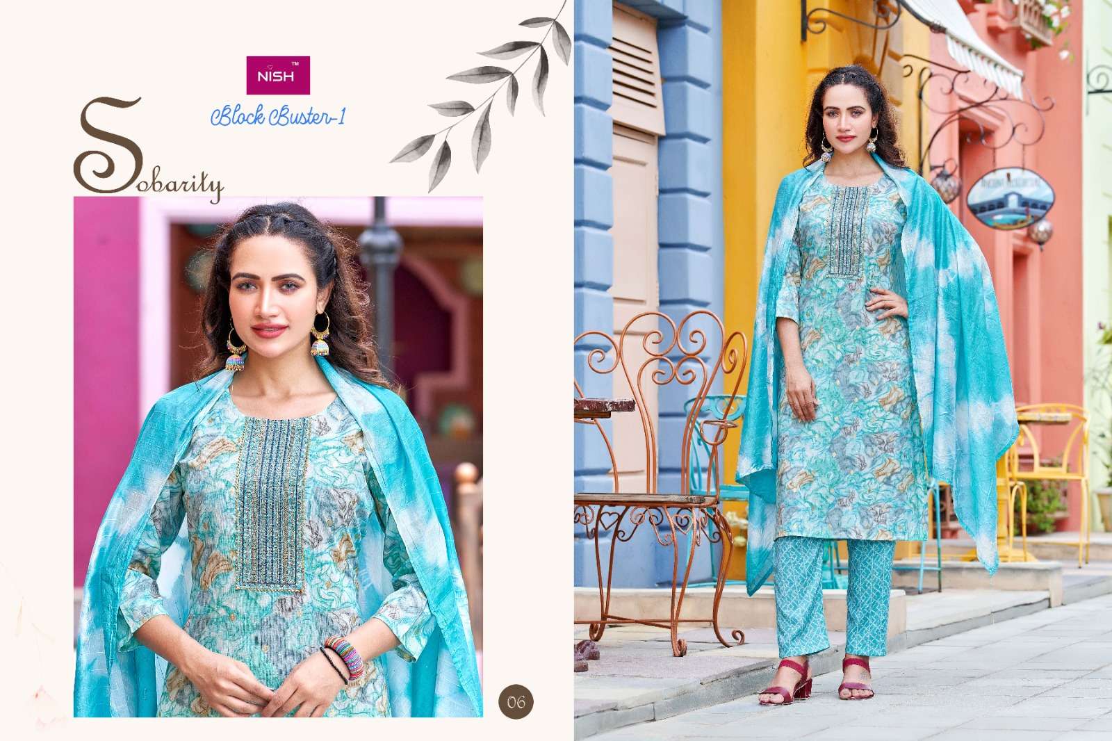 NISH  STUNNING BLOCK BUSTER RAYON PRINT KURTI WHOLESALE CATALOG