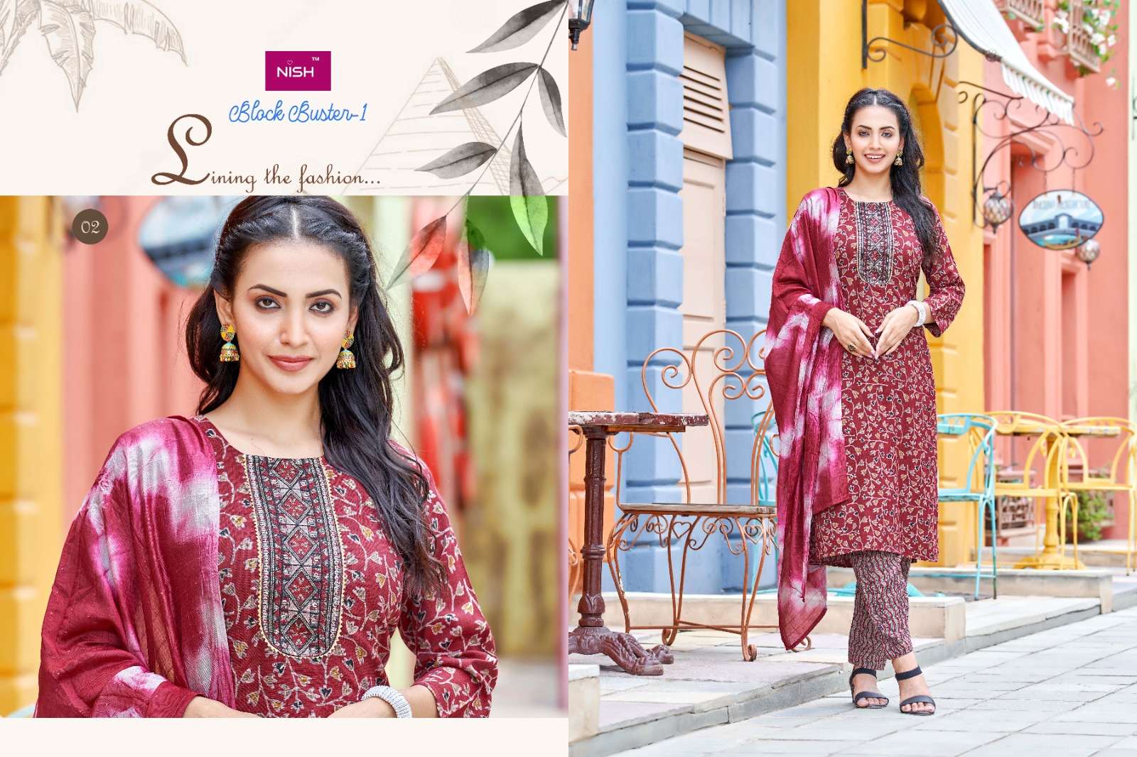NISH  STUNNING BLOCK BUSTER RAYON PRINT KURTI WHOLESALE CATALOG