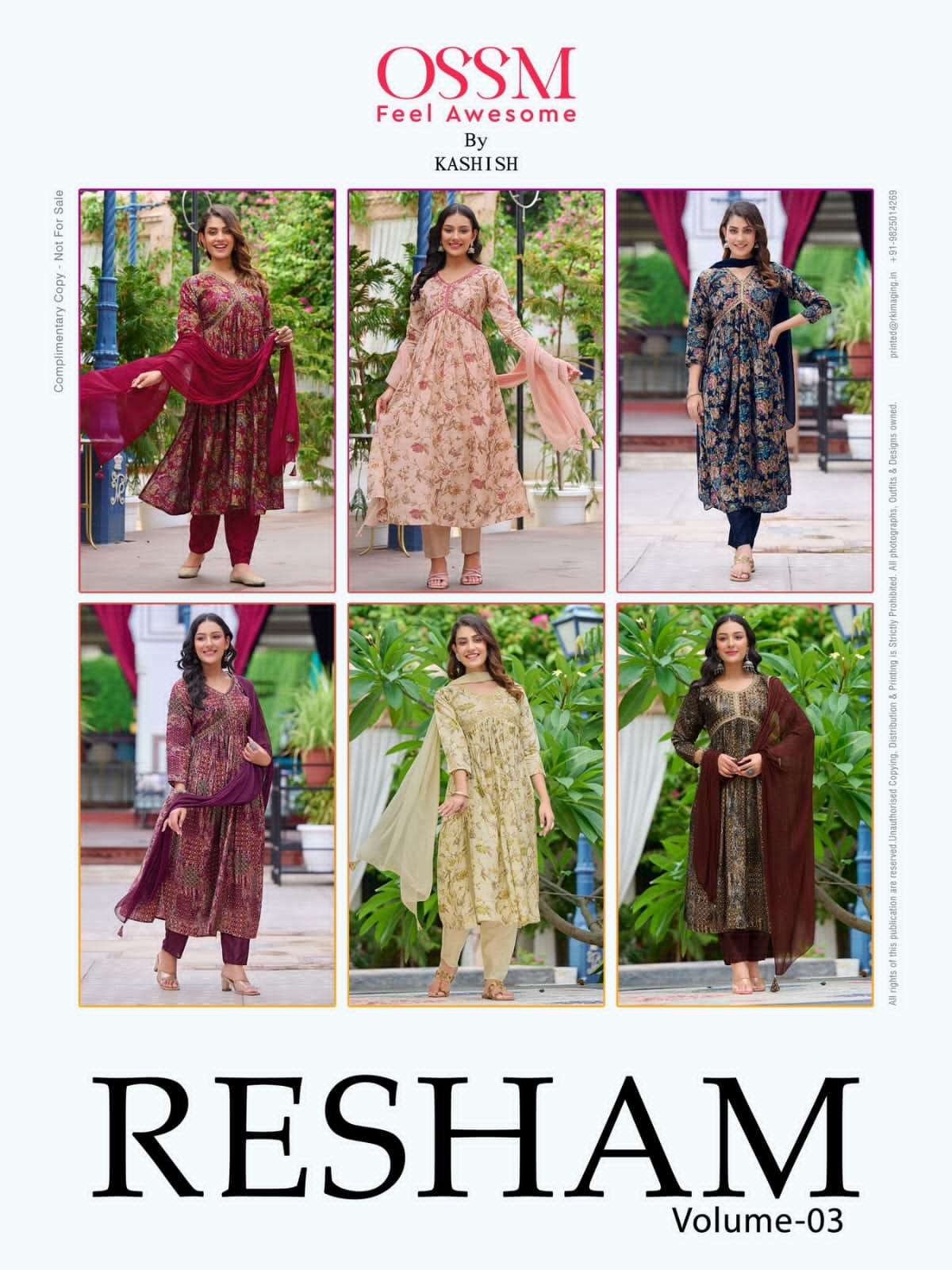 OSSM RESHAM vol 03 ALIA Kurti Wholesale catalog